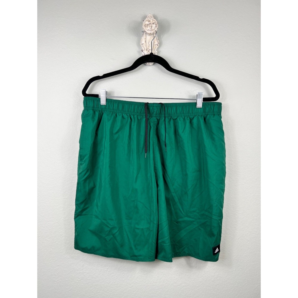 Adidas Shorts Mens XL Green Athletic Mesh Lined Recycled Polyester Activewear